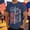 Navy, variant on USA Flag 4th of July Men's Summer Top Patriotic Design Crew Neck Short Sleeve Daily Wear Casual Tee