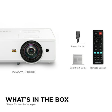 ViewSonic PS502W Short Throw LED Projector - White - White