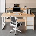 thumbnail image 4 of Drawers Executive Office Desk Standing European Metal Supplies Computer Desks Writing Floor Escritorios De Ordenador Furniture My Lux Decor Round, 4 of 30