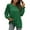 H-Green, variant on UVN Women Summer Blouses 3/4 Sleeves Loose Fit Shirts Ladies Pleated Crew Neck Tunic Tops