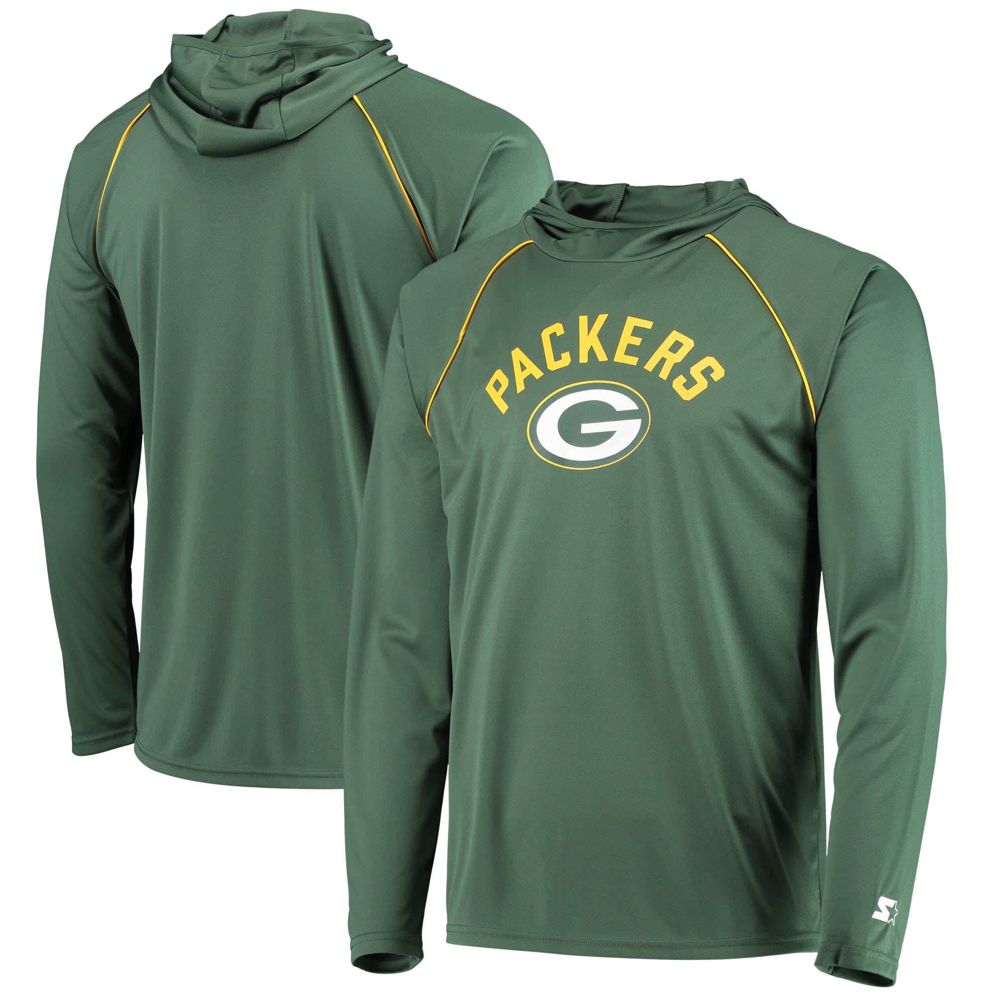 Green Bay Packers New Era Current Day Long Sleeve Hoodie T-Shirt - Green