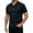Black, variant on Men Polo Shirts Solid Color Short Sleeved T-Shirt Loose Polo Shirt
