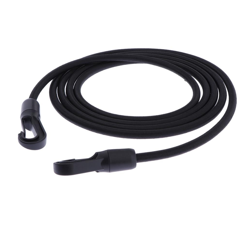 harayaa Fityle 3pcs 8mm Heavy Duty Rubber Bungee Cord Rope Elastic Lanyard with Hooks