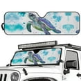 thumbnail image 2 of GarronmavisTie-Dye Turtle Windshield Sun Shade for Jeep Wrangler JK JKU JL JLU1997-2024,Window Sun Visor for UV Rays & Heat Protection Easy to Install Heat Reflector-Keep Your Vehicle Cool, 2 of 6
