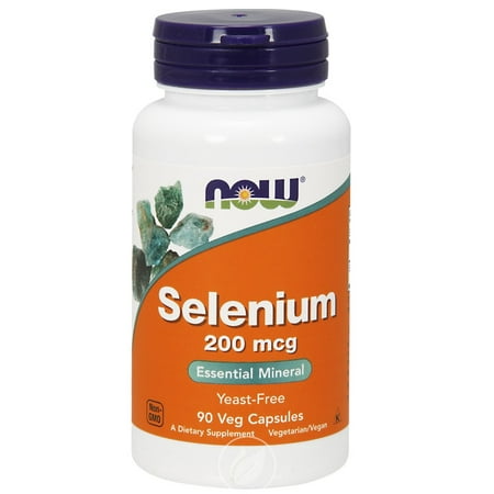 Mcg 90 Caps - Now Foods Selenium 200 mcg (90 veggie caps), Pack of 2