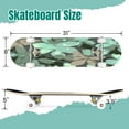 thumbnail image 2 of 31'' Complete Skateboard 7 Layer Canadian Maple Double Kick Deck Skateboards Green Floral brush strokes for fashion prints graphics Skate Board for Beginner Adult Gifts, 2 of 5