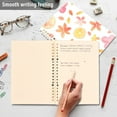 thumbnail image 4 of FORMRS 1-Subject Spiral Notebook 8" x 5" College Ruled 60 Refillable Sheet A5 Hard Cover, White Floral Orange, 4 of 7