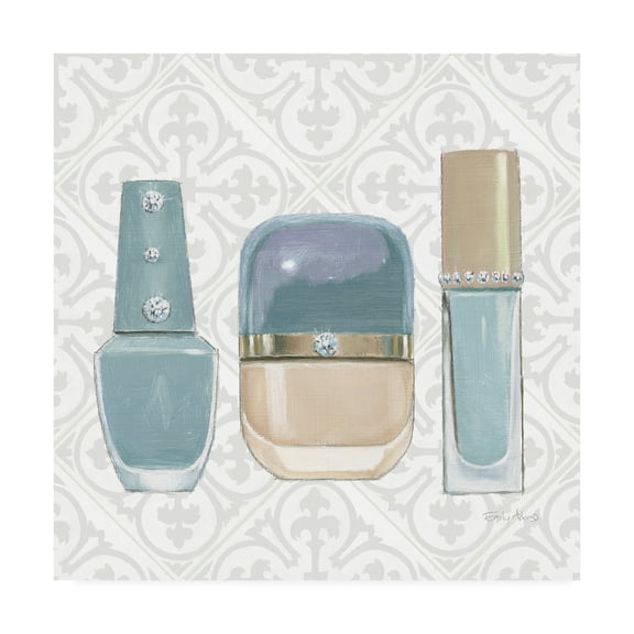 Trademark Fine Art 'Must Have Fashion IV Gray White' Canvas Art by Emily Adams