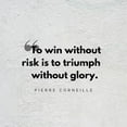 thumbnail image 2 of ArtsyQuotes 20x20 Black Ornate Wood Framed with Double Matting Museum Art Print Titled - Pierre Corneille Quote: Triumph Without Glory, 2 of 4