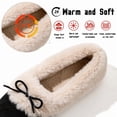 thumbnail image 5 of Knivor Plush Fleece Lined Moccasin Slippers for Women Fuzzy Slippers with Bow Closed Toe Slip On Cozy Warm Slippers for Indoor Outdoor House Shoes, 5 of 9