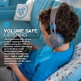 thumbnail image 2 of JLab JBuddies Studio 2 Auriculares supraaurales inalámbricos + con cable para niños, gris/azul, duración de batería de más de 65 horas, modo compartido, volumen seguro, limitador de volumen, plegables, 2 of 5