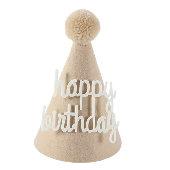 ZYHARUKO Coffee Bear Baby Birthday Hat Soft Shower Party Peaked Cap Adjustable Size with Digits Number Creative Photography Prop