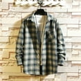 thumbnail image 3 of KaLI_store Tshirts Shirts For Men Men's Casual Dress Shirts Long Sleeve Button Down Denim Shirt Plaid Collar Work Shirt with Pocket, 3 of 4