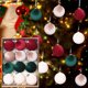 thumbnail image 4 of xihome Adornos navideños de terciopelo de 8 cm, paquete de 12 unidades con hilo dorado, juego de decoraciones para rbol de Navidad para coronas festivas, 4 of 8
