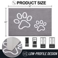 thumbnail image 2 of Buganda Door Mat for Inside, Absorbent Low Profile Doormat, Dirt Trapper for Outside Entry, Non Slip Rug with Dog Paws Prints, 20"x32", Grey, 2 of 8