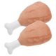 thumbnail image 3 of KAKOWELY 2 piezas de almohadas creativas con forma de pata de pollo, almohada creativa de peluche con forma de baqueta, 3 of 4