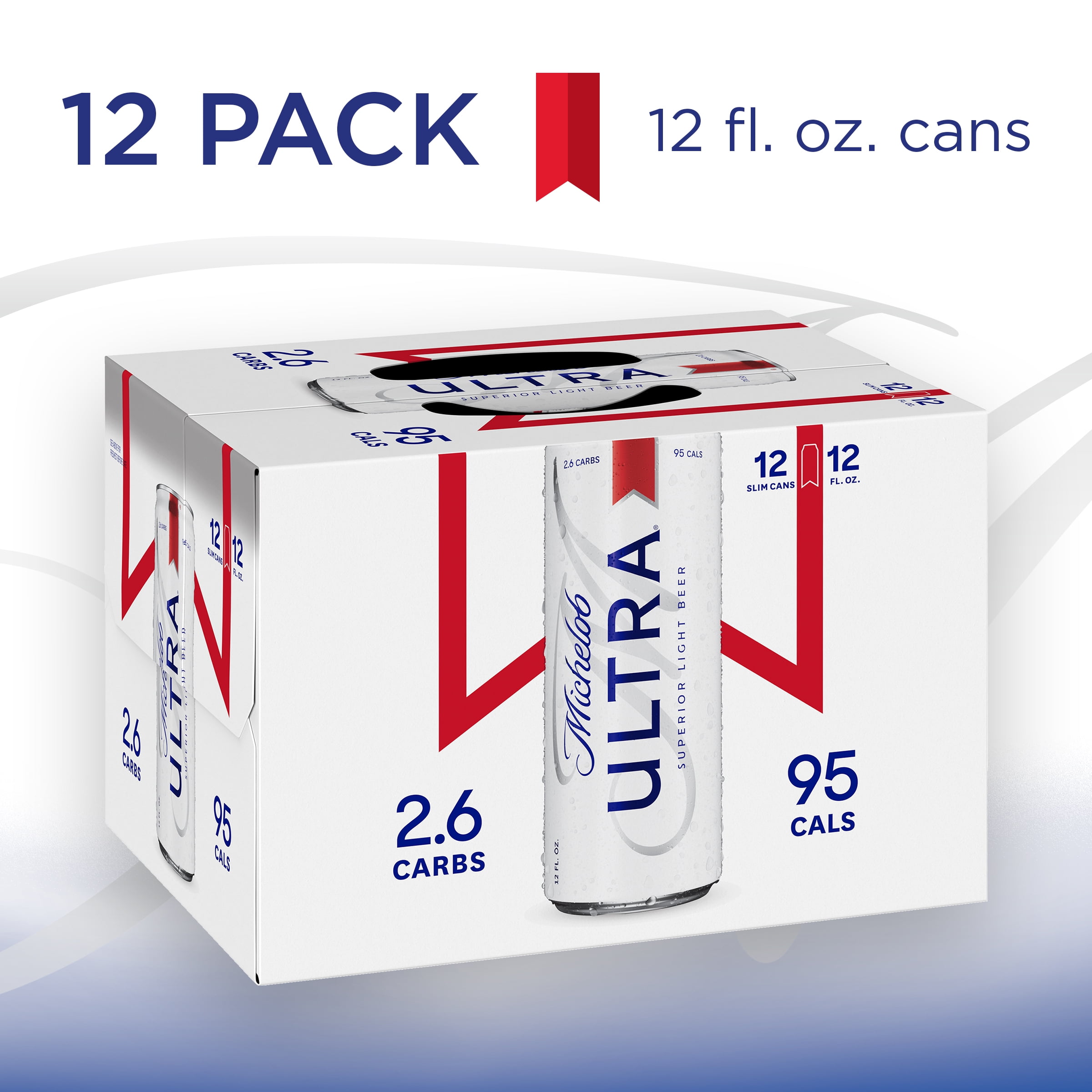 Michelob ULTRA Light Beer, 12 Pack Beer, 12 FL OZ Cans, 4.2 ABV