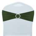 thumbnail image 2 of MDS Pack of 50 Spandex Chair Sashes Bow Ties With Buckle for Wedding - Olive Green, 2 of 7