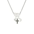 thumbnail image 2 of Delight Jewelry Stainless Steel 5/8" Cross - Silvertone Dream Big Pendant Necklace, 25", 2 of 4