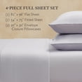thumbnail image 2 of Jessica Simpson Blissful Dreams 4-Piece 100% Sateen Cotton Sheet Sets, Full, Evening Haze Purple, 2 of 8