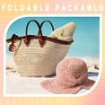 thumbnail image 5 of Sun Hat Foldable Wide Brim Summer Beach Hat UV Protection Straw Hat with Bowknot for Women Girls, 5 of 6
