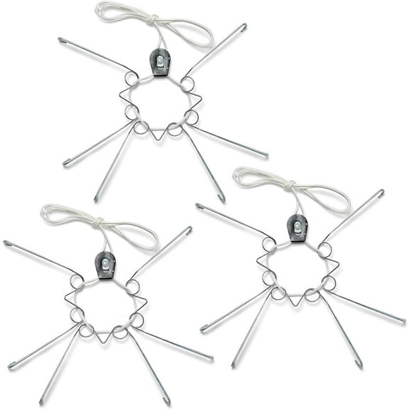 Display Buddie Adjustable Wall Plate Hanger - for Round Platter Bowl Tray Art Wall Display - Steel - Silicone Hooks – Large 3-Pak 14"-22" up to 8 lbs