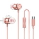 thumbnail image 3 of Quinlirra - Regalos de Pascua para mujeres y hombres, liquidación: audífonos intraaurales de metal con puerto plano y conector tipo C, bajos potentes, decoración de Pascua, 3 of 8