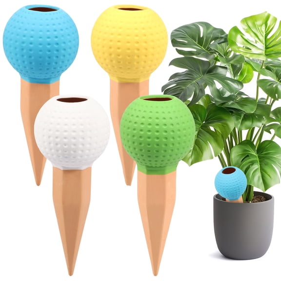 4Pcs Terracotta Self Watering Spike Excellent Drainage Self Watering Planter Insert for Indoor and Outdoor Plant