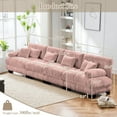 thumbnail image 5 of FFH Couches for Living Room, 173.2" Oversized 4 Seater Sofa, Modern Modular Sectional Sofa Cloud Sofa with Deep Seat (Chenille Pink, 4 Seater), 5 of 11