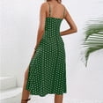 thumbnail image 6 of SZJXBUY Women's Polka Dot Dresses Plus Size,Sundresses for Women 2024 Sexy Boho Spaghetti Strap Polka Dot Tank Dress Flowy High Side Split Long Maxi Dresses Army Green,XXL, 6 of 6