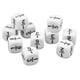 thumbnail image 2 of Pack of 20 16mm White Fraction Dice, Fraction Symbols, Math and Arithmetic Teaching Tool, 2 of 4