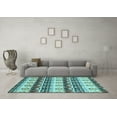 thumbnail image 3 of Ahgly Company Indoor Rectangle Abstract Light Blue Modern Area Rugs, 5' x 8', 3 of 4