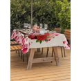 thumbnail image 2 of Outdoor Tablecloth with Umbrella Hole and Zipper, Valentine's Day Rectangle Table Cloth 60x120 Inch Waterproof Tablecloth, Red Roses Car Love Hearts Romantic Burlap Picnic Table Cover for Patio, 2 of 7