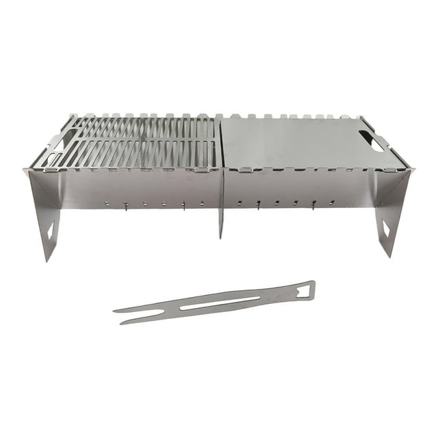 koolsoo Barbecue au Charbon de Bois Gril Barbecue Portable pour Randonnée sur Sac à Dos Patio Randonnée L L