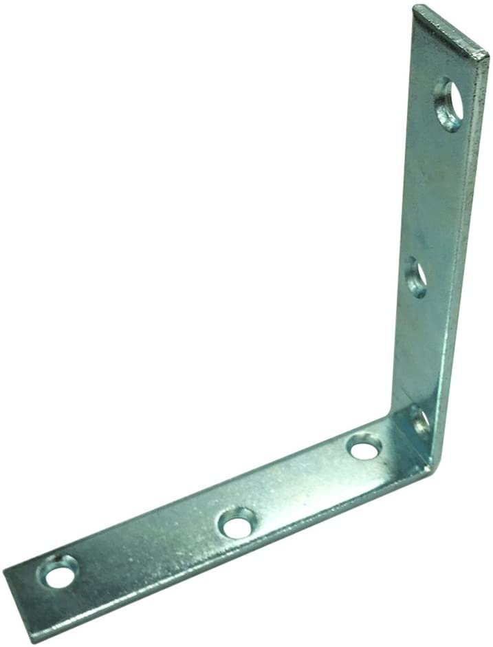Angle Corner 10 Pack Steel Construction Zinc Plated 4-Hole Bracket 2 in