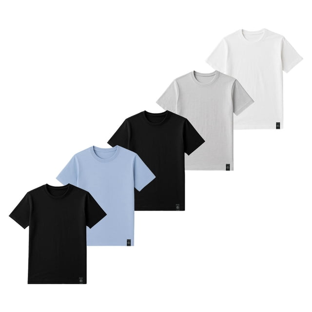 Set De 5 Playeras Cuello Redondo Para Hombre