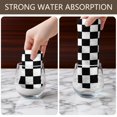 thumbnail image 6 of 4 Pcs Black and White Checkered Pattern Funny Kitchen Towels, Microfiber Dish Towels, Kitchen Tea Towels Set 18" X 26", 6 of 6