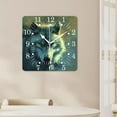 thumbnail image 4 of 16 Inch Wall Clock Battery Operated Square Clock for Office, Kitchen, Outdoor, Living Room,Dark Wolf Moon Cute Graceful, 4 of 4