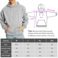 thumbnail image 5 of Htwon Hoodies for Men Leisure Plush hoodies Men's Solid color Sports hoodies for Men（Gray, XL）, 5 of 10