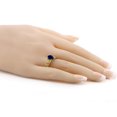 thumbnail image 3 of Gem Stone King 2.36 Ct Oval Blue Sapphire 18K Yellow Gold Plated Silver Ring, 3 of 4