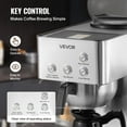 thumbnail image 4 of VEVOR Commercial Drip Coffee Maker, 12 Cups Coffee-Maker Machine with 4 Glass Carafes and 4 Decanter Warmer Plates, Stainless Steel Drip Style Coffee Brewer, for Restaurant, Office, Coffee Shop & Home, 4 of 9
