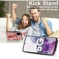 thumbnail image 4 of Dteck for Samsung Galaxy S20 Wallet Card Case, Shockproof Premium PU Leather Soft TPU Business Cover with Wrist Strap Kickstand Flip Stand Protection Case, rosegold, 4 of 7