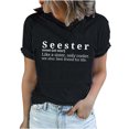 thumbnail image 2 of Fesfesfes Women's T Shirts Women Funny Printed Pattern Casual Fashion Soild Color Short Sleeve Tops Blouse Womens Fitted Tshirts L(US:8), 2 of 7