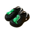 thumbnail image 2 of Girls Boys Sandals Clogs Anti- Sandals Summer Slippers With Animal Pattern Black 4.5 -5, 2 of 7