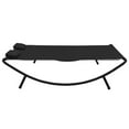 thumbnail image 3 of vidaXL Fabric Weather-Resistant and Two Pillows Outdoor Chaise Lounge Black, 3 of 50
