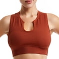 thumbnail image 1 of Brasier Mujer Ropa Interior Femenina para Fitness, Running, Yoga, Chaleco A Prueba de Golpes, Escote En U Profundo, sin Aros de Acero, Sujetador Cómodo Fruncido Mediana, 1 of 3