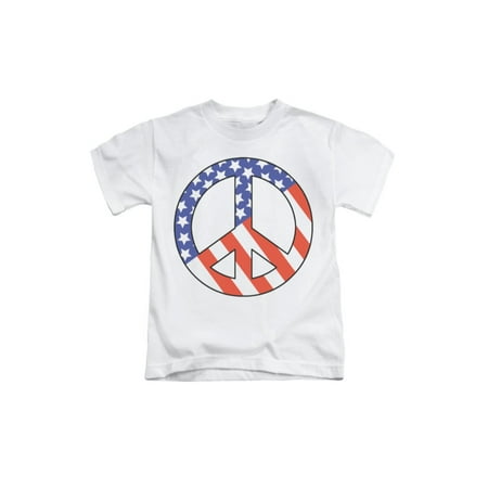 

patriot peace t-shirt trevco white kids unisex 100% cotton short sleeve