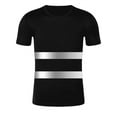thumbnail image 2 of Lejafay Adult High Viz Visibility Hi Vis T Shirts Work Reflective Safety Shorts Sleeve Shirts Top Black 3XL, 2 of 5