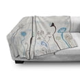thumbnail image 3 of Winter Soft Flannel Fleece Throw Blanket, Seasonal Flowers Snowflakes Hand Drawn Style Abstract Blossoms, Cozy Plush for Indoor and Outdoor Use, 60" x 80", Blue Brown White, by Ambesonne, 3 of 6