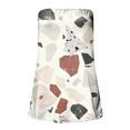 thumbnail image 4 of idosla Womens Smocked Strapless Bandeau Tank Tops Floral Tube Tops Backless Bandeau Tunic Tops Sleeveless Shirts (Light Gray, S), 4 of 4
